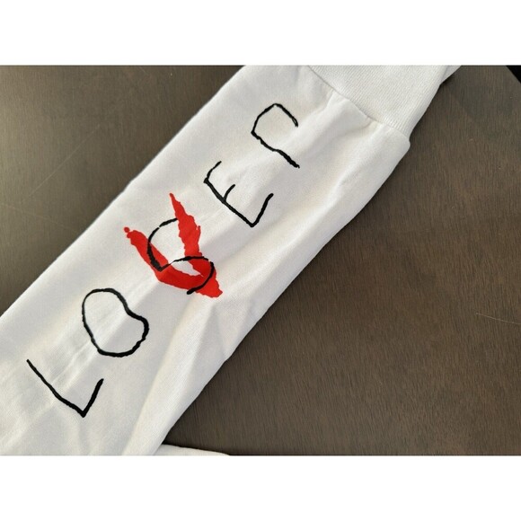 Bioworld IT Chapter 2 Enlarged Pennywise Face Adult LOVER Hoodie white M Gift - Picture 7 of 8